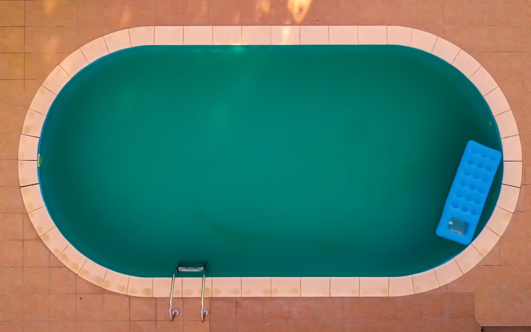 murky pool seen from above