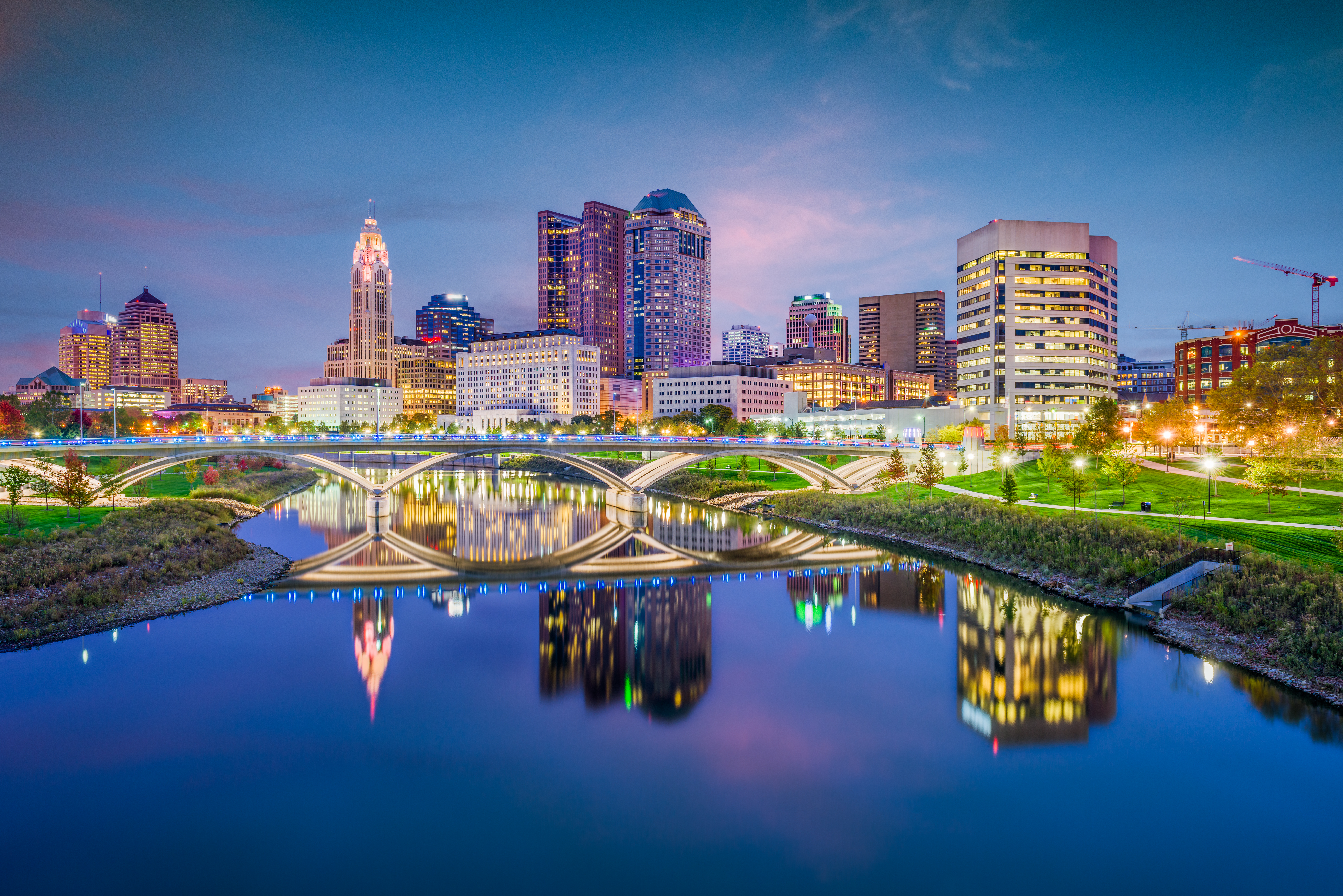 A view of downtown Columbus waterfront